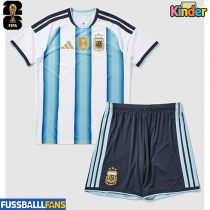 Argentinien Heimtrikotsatz Kinder WM 2026 Kurzarm (+ Kurze Hosen)